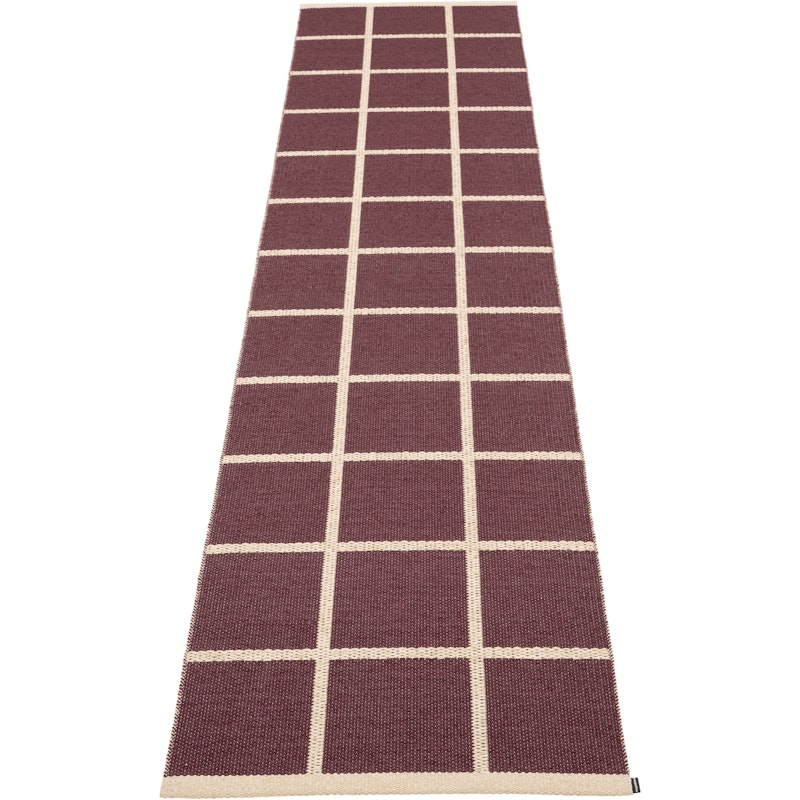 Criss Plastmatta Burgundy / Cream, 70x300 cm