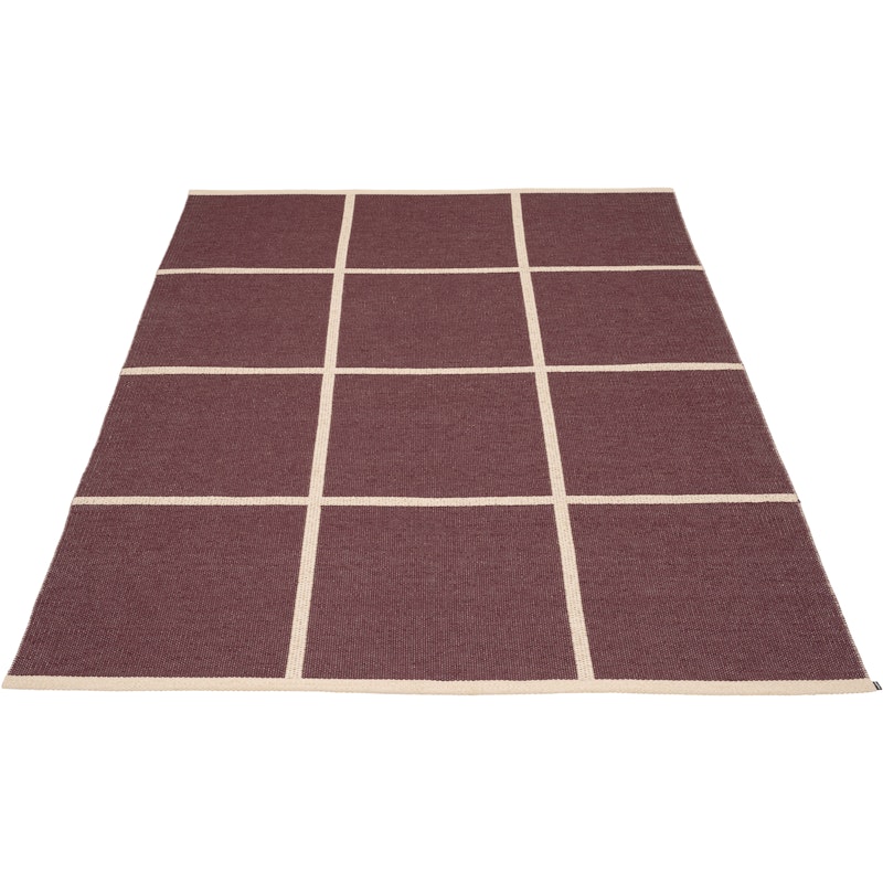 Criss Plastmatta Burgundy / Cream, 180x260 cm