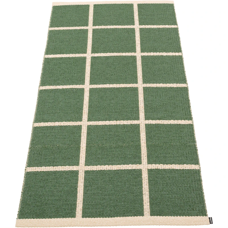 Criss Plastmatta Leaf / Cream, 70x150 cm