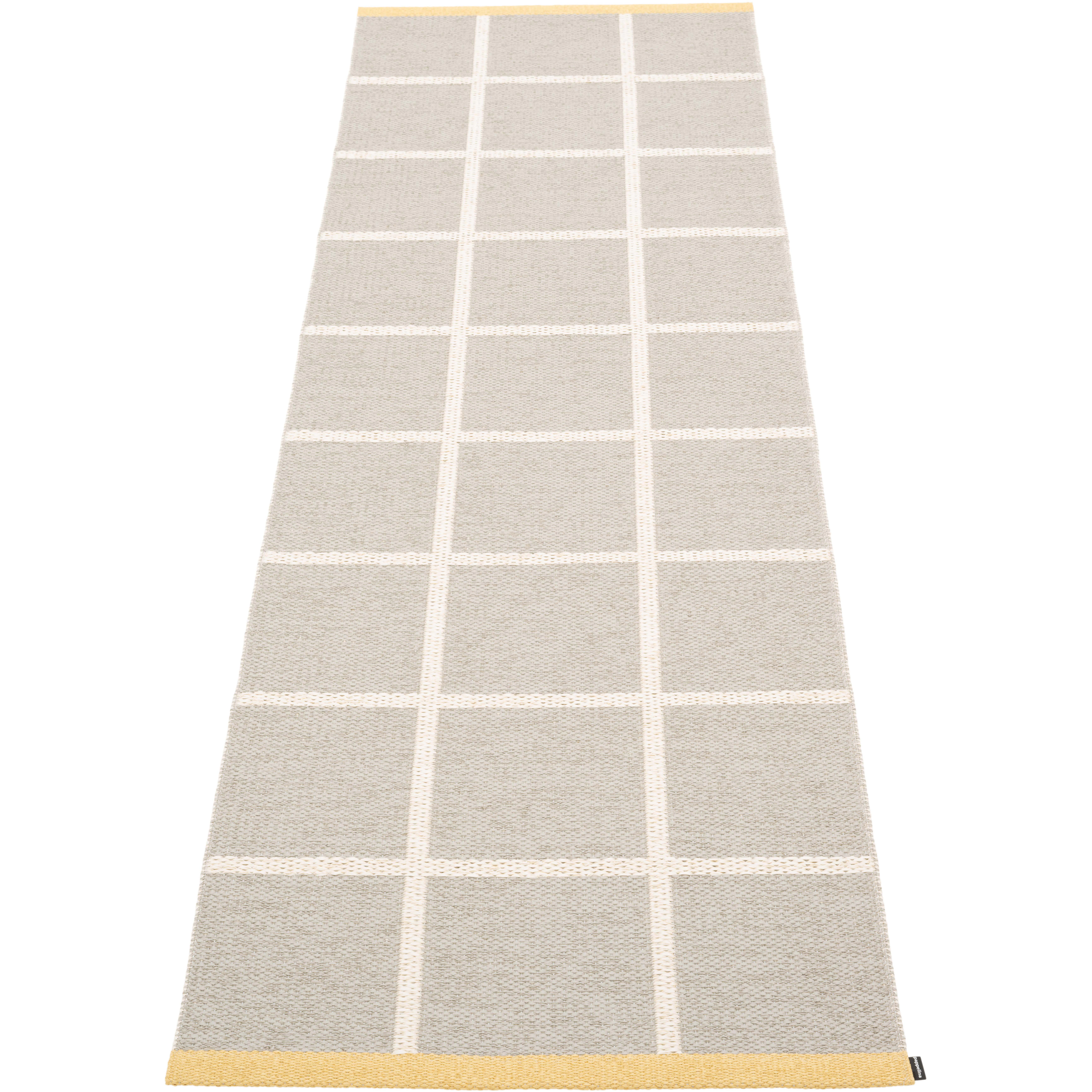 Pappelina Criss Plastmatta Linen / Vanilla / Pale Yellow 70x225 Cm - Mönstrade mattor Pvc Vanilj