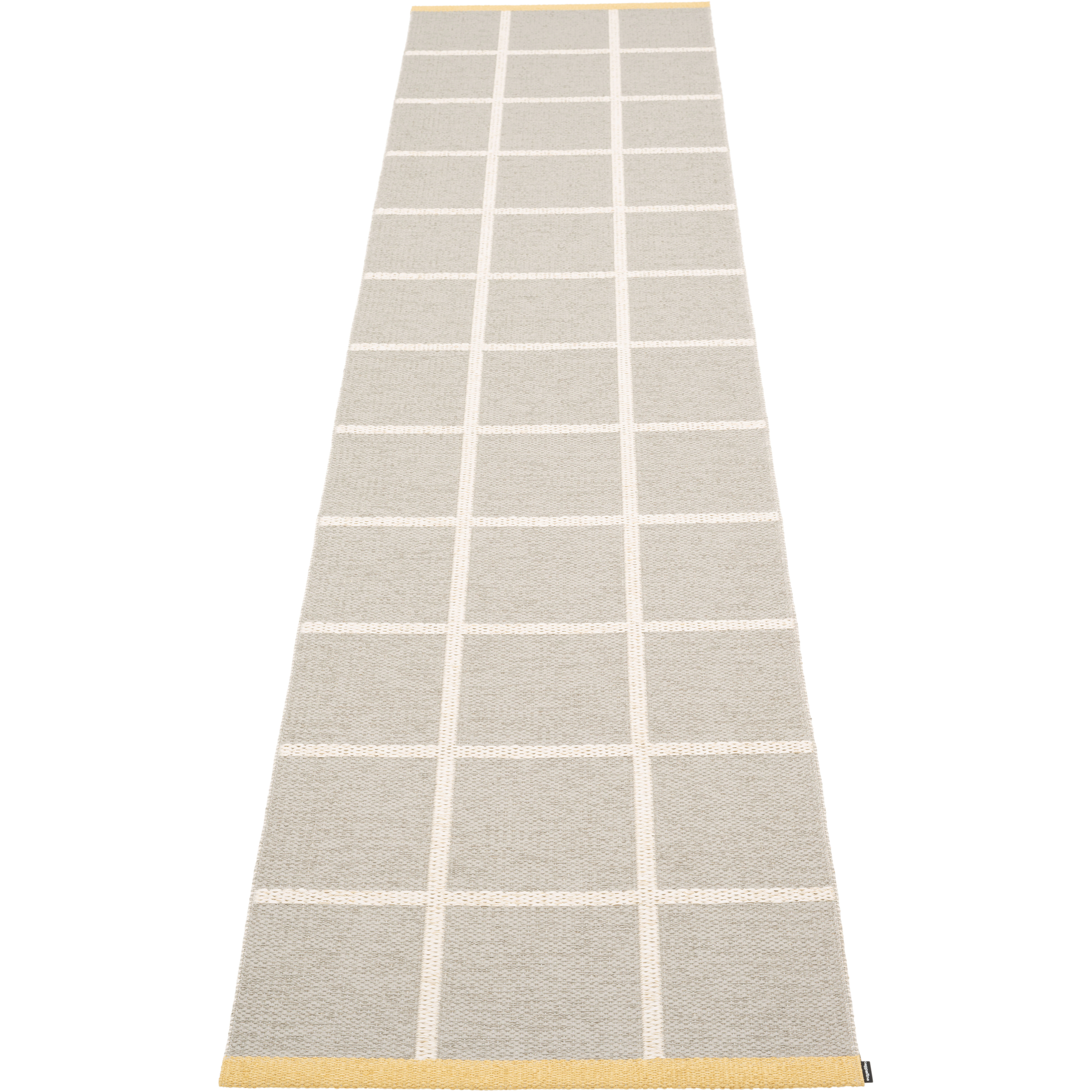 Pappelina Criss Plastmatta Linen / Vanilla / Pale Yellow 70x300 Cm - Mönstrade mattor Pvc Vanilj