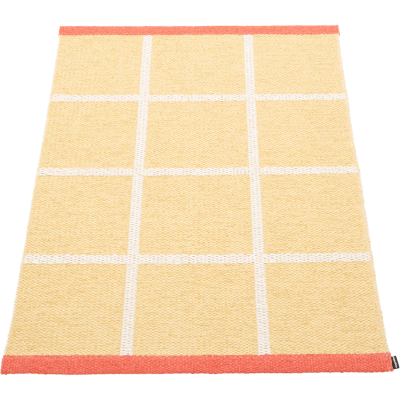 Criss Pop Plastmatta 70x100 cm, Pale Yellow / Vanilla / Flamingo