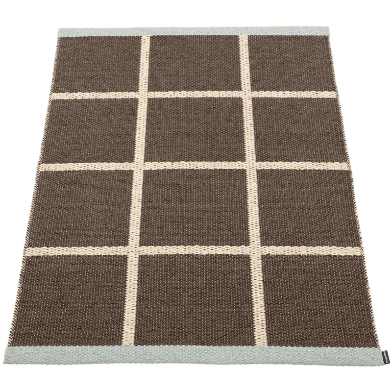 Criss Pop Plastmatta 70x100 cm, Dark Brown / Cream / Sage