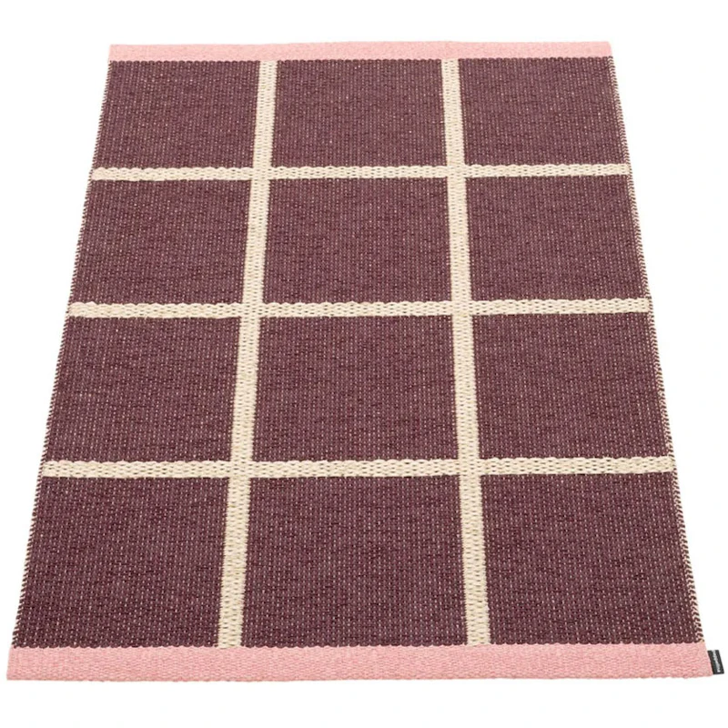 Criss Pop Plastmatta 70x100 cm, Burgundy / Cream / Piglet