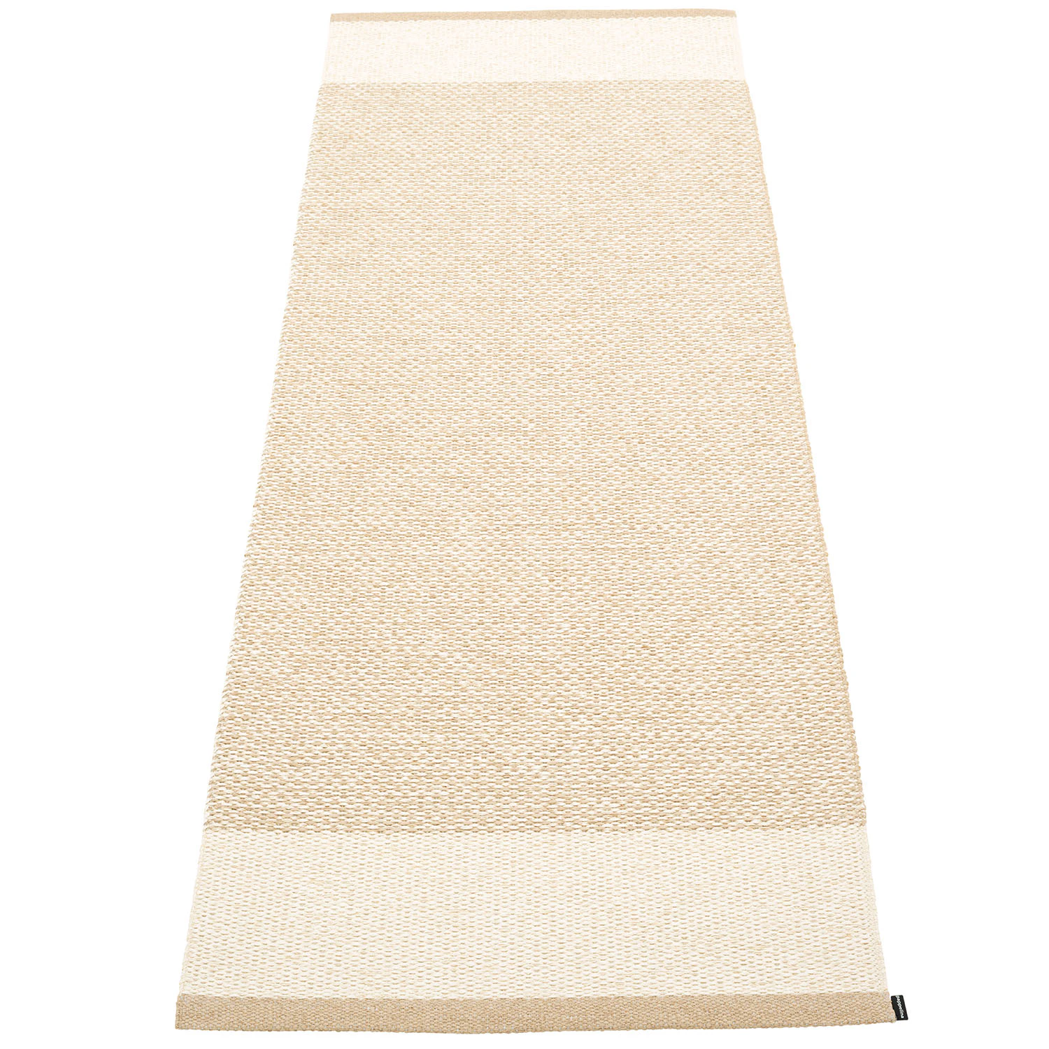 Pappelina Edit Matta / Vanilla / Metallic 70x200 Cm - Plastmattor Polyester Beige