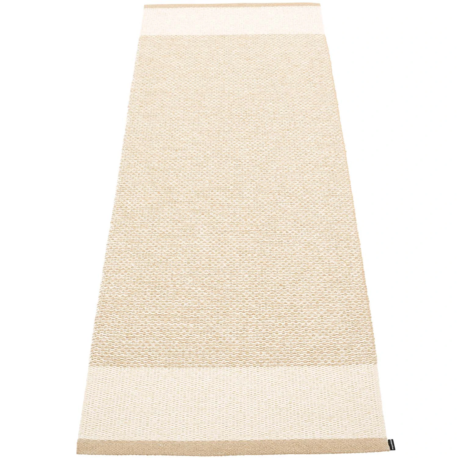 Pappelina Edit Matta / Vanilla / Metallic 85x260 Cm - Plastmattor Polyester Beige