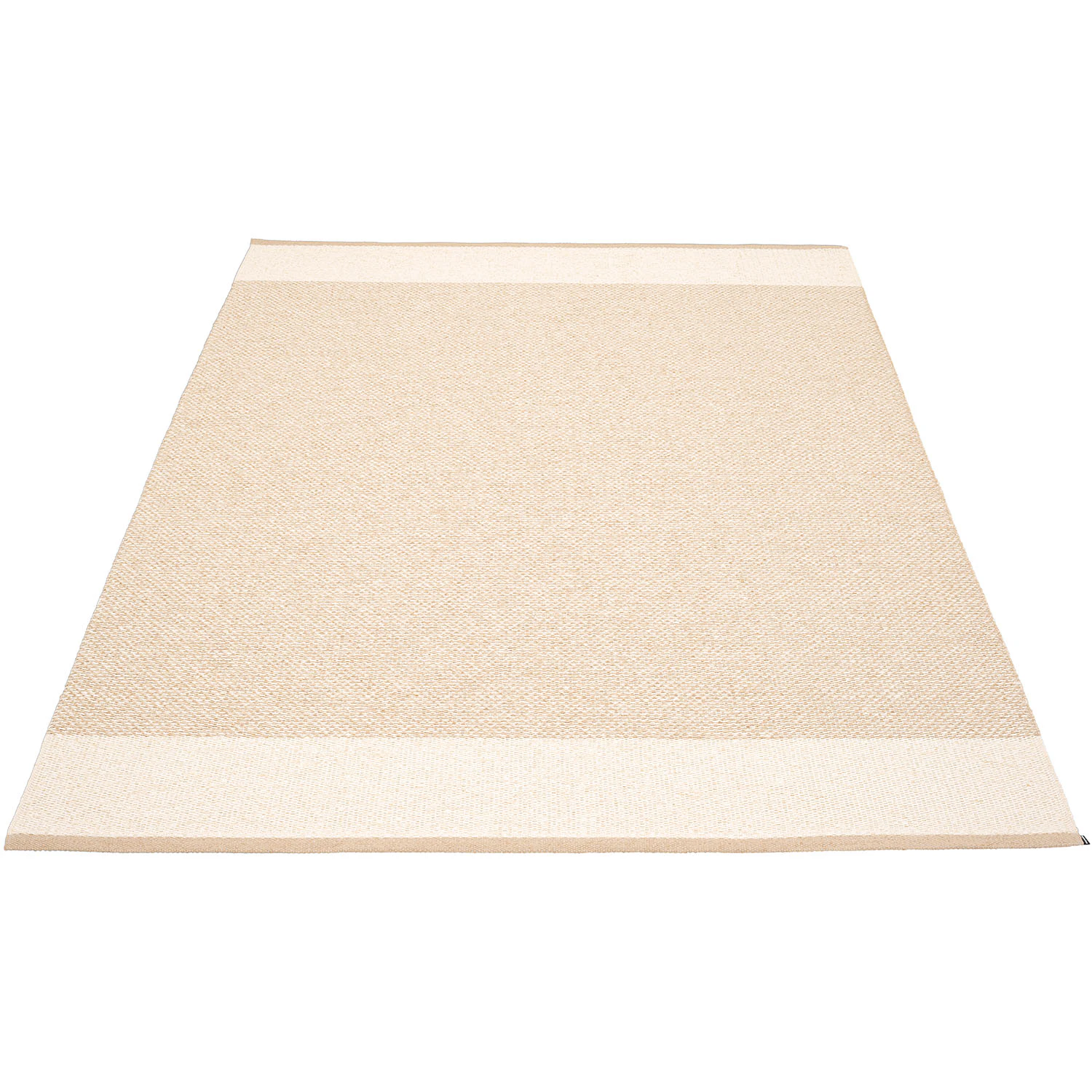 Pappelina Edit Matta / Vanilla / Metallic 140x200 Cm - Plastmattor Polyester Beige