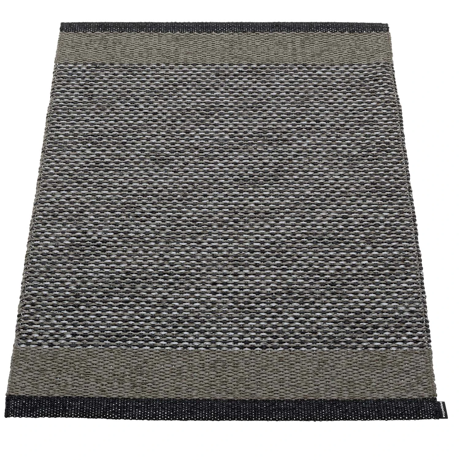 Pappelina Edit Matta Black / Charcoal / Granit Metallic 60x85 Cm - Enfärgade mattor Polyester Svart