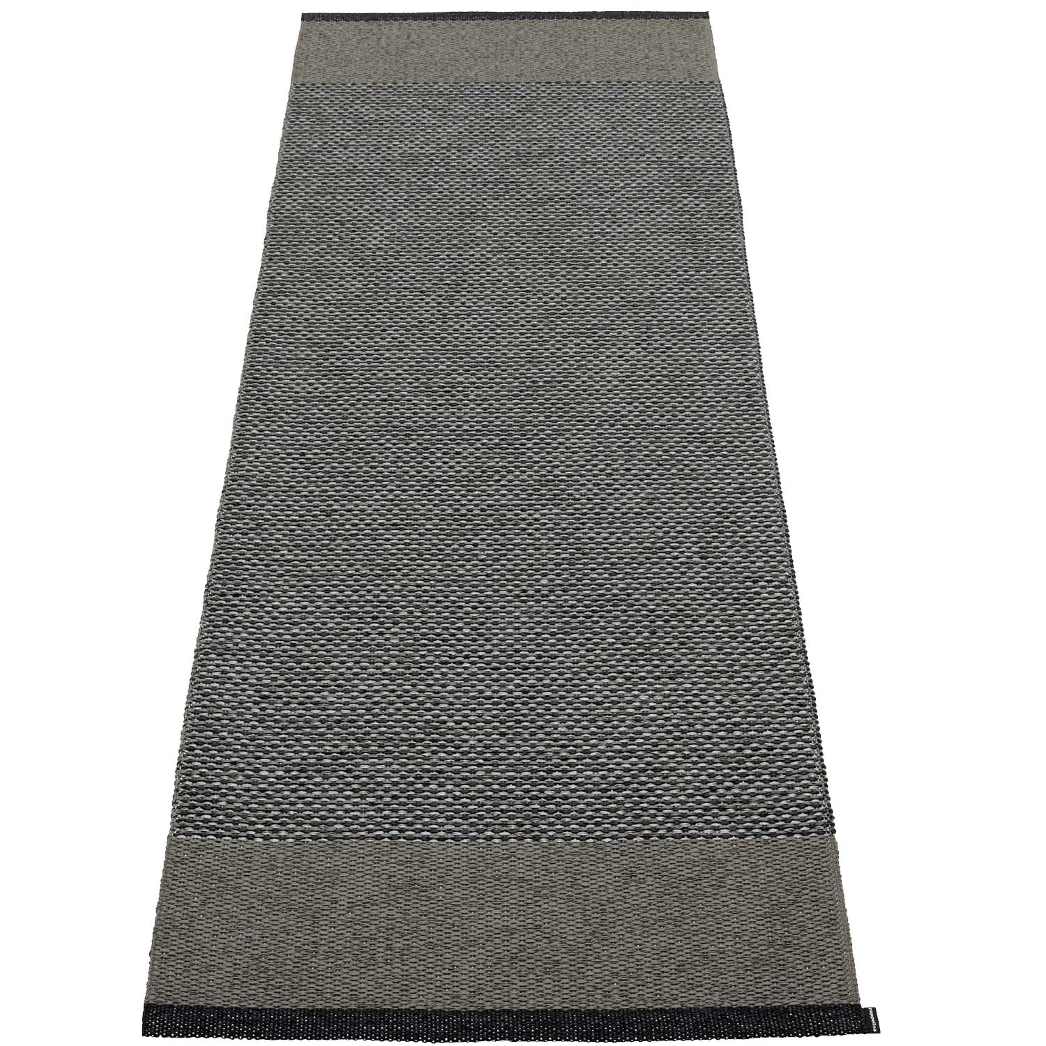Pappelina Edit Matta Black / Charcoal / Granit Metallic 70x200 Cm - Enfärgade mattor Polyester Svart