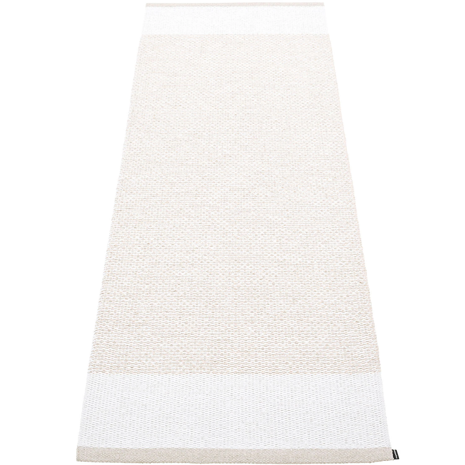 Pappelina Edit Matta Fossil / White / White Metallic 85x260 Cm - Plastmattor Polyester Vit