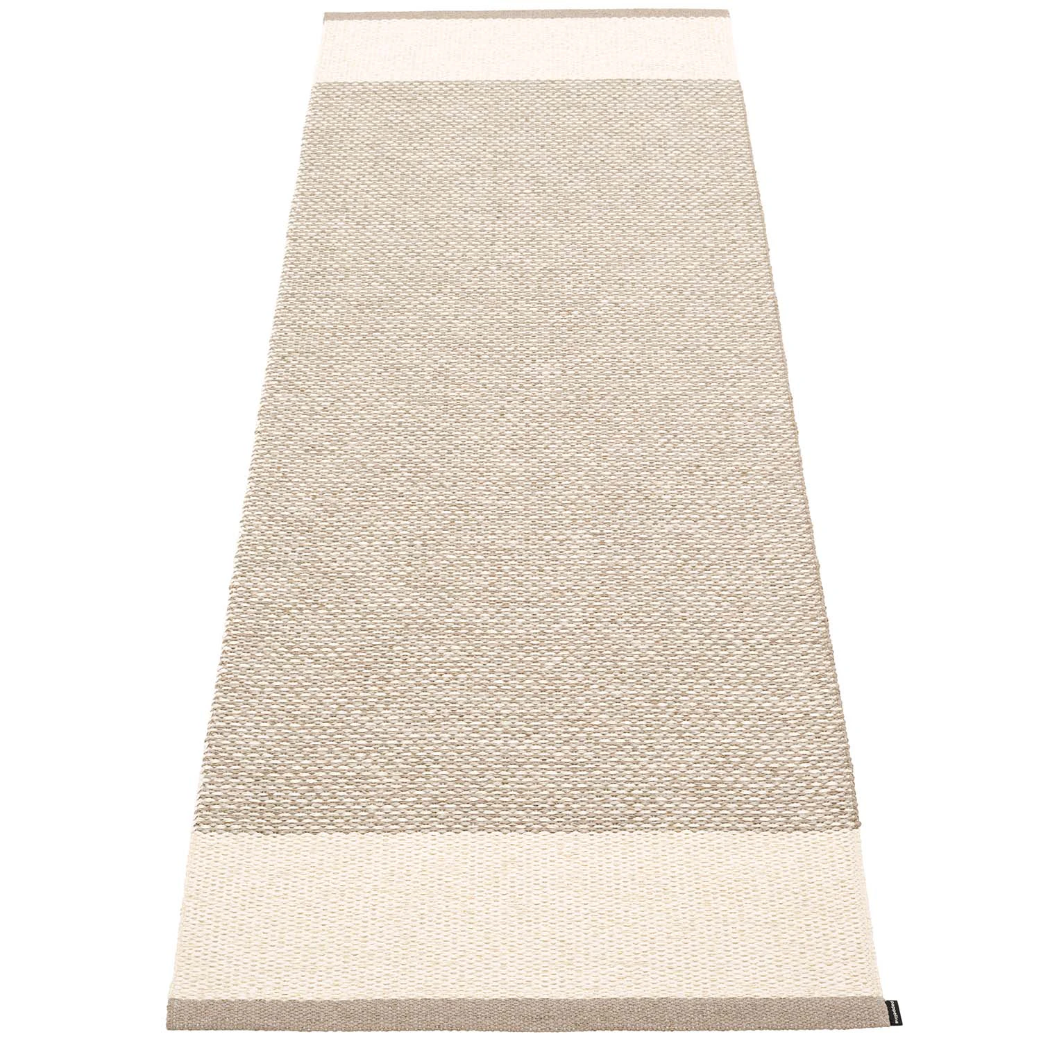 Pappelina Edit Matta Mud / Vanilla / Linen Metallic 70x200 Cm - Plastmattor Polyester Vanilj