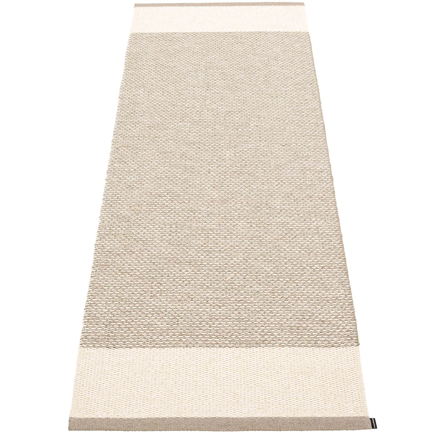 Pappelina Edit Matta Mud / Vanilla / Linen Metallic 85x260 Cm - Plastmattor Polyester Vanilj