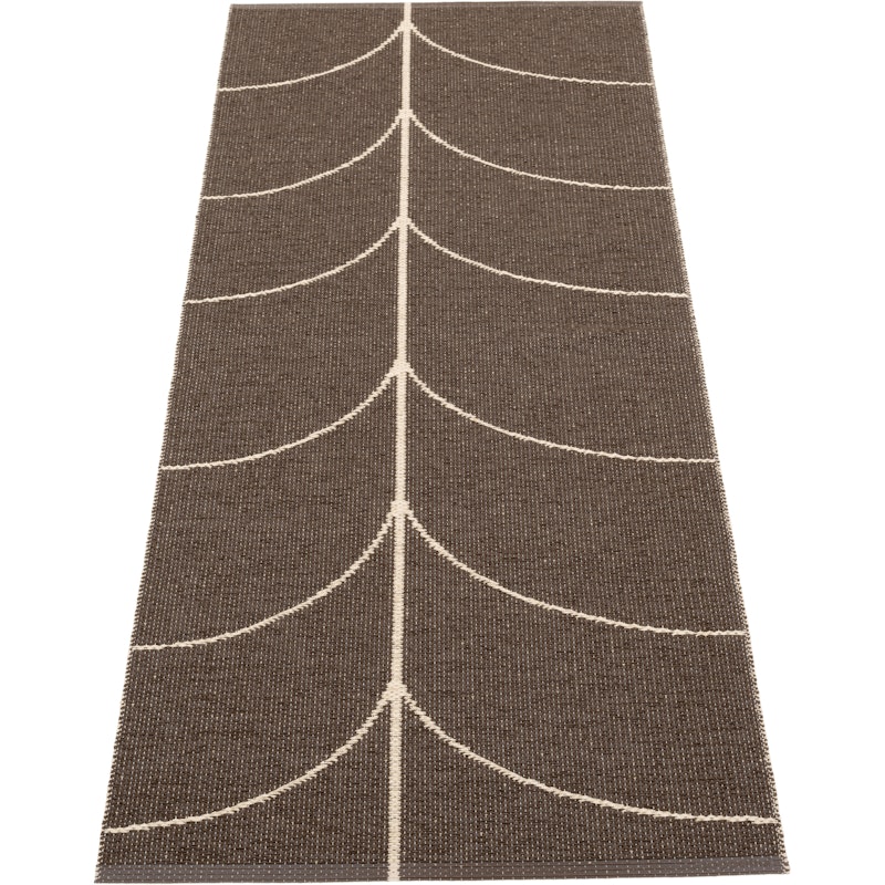 Leif Plastmatta Dark Brown / Cream, 70x180 cm