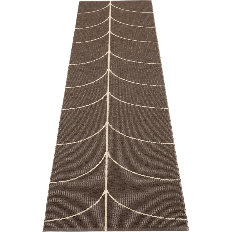 Leif Plastmatta Dark Brown / Cream, 70x270 cm