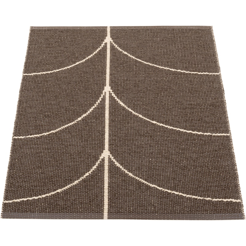 Leif Plastmatta Dark Brown / Cream, 70x90 cm