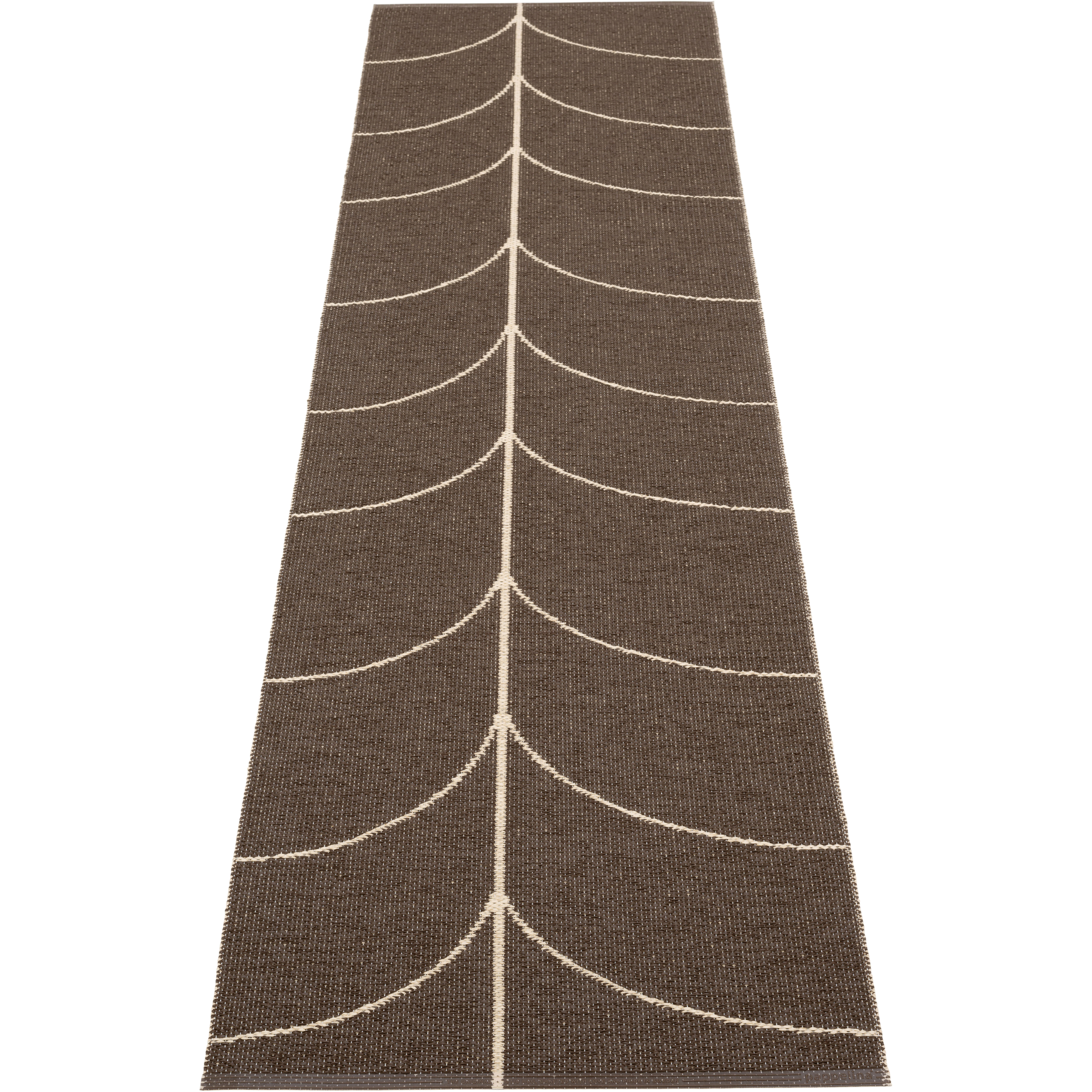 Pappelina Leif Plastmatta Dark Brown / 70x270 Cm - Mönstrade mattor Pvc Cream