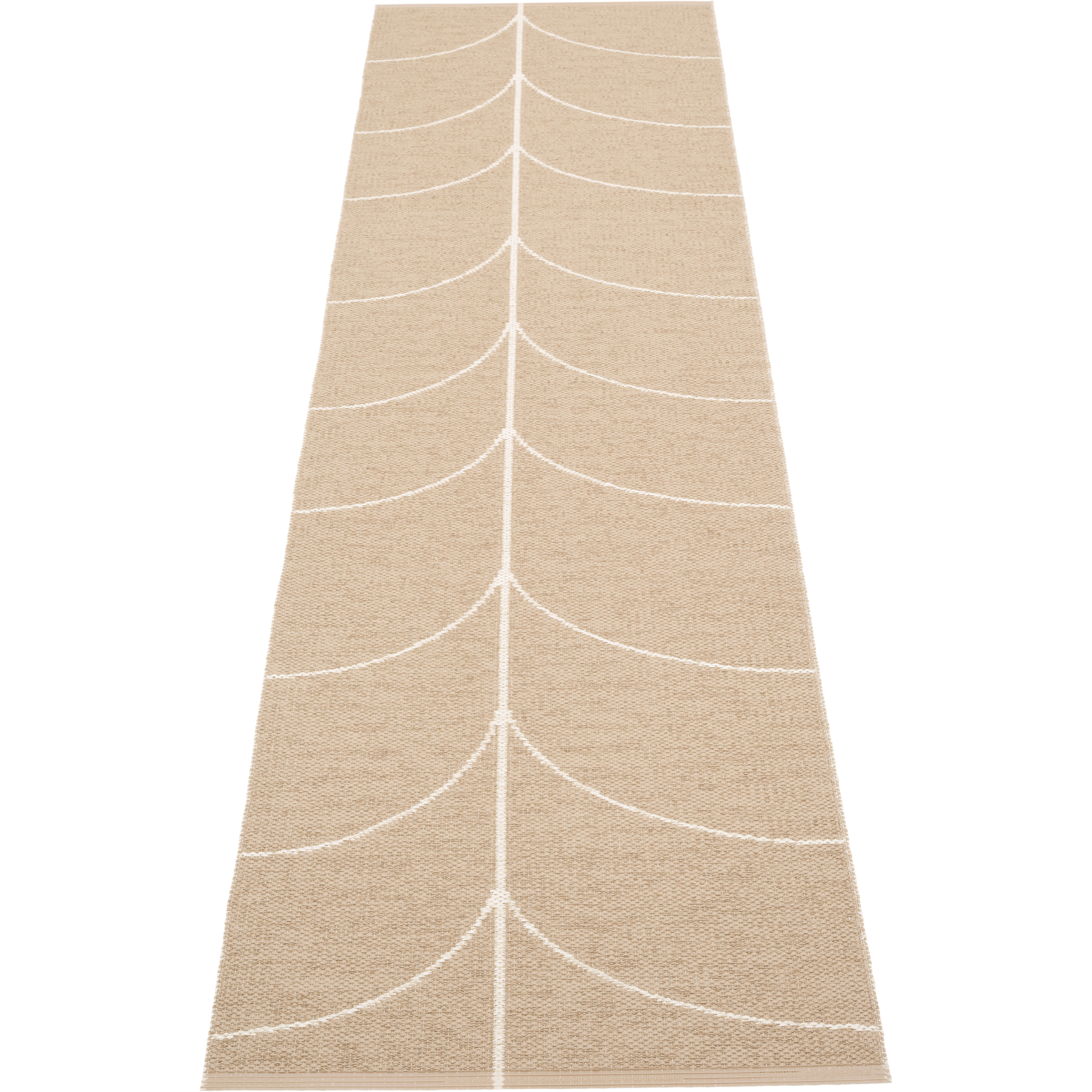 Pappelina Leif Plastmatta Light Nougat / Vanilla 70x270 Cm - Mönstrade mattor Pvc Vanilj