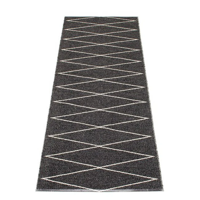 Pappelina Max Matta 70x240 Cm Black/vanilla - Mönstrade mattor Pvc Svart