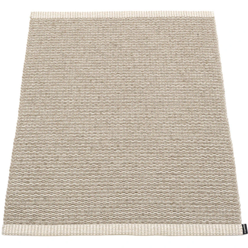 Pappelina Mono Matta 60x85 Cm Mörkt Lin/lin - Enfärgade mattor Polyester Linen