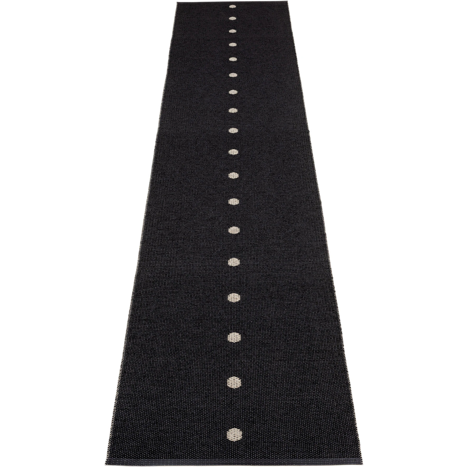 Pappelina Peg Matta 70x450 Cm /lin - Mönstrade mattor Polyester Svart