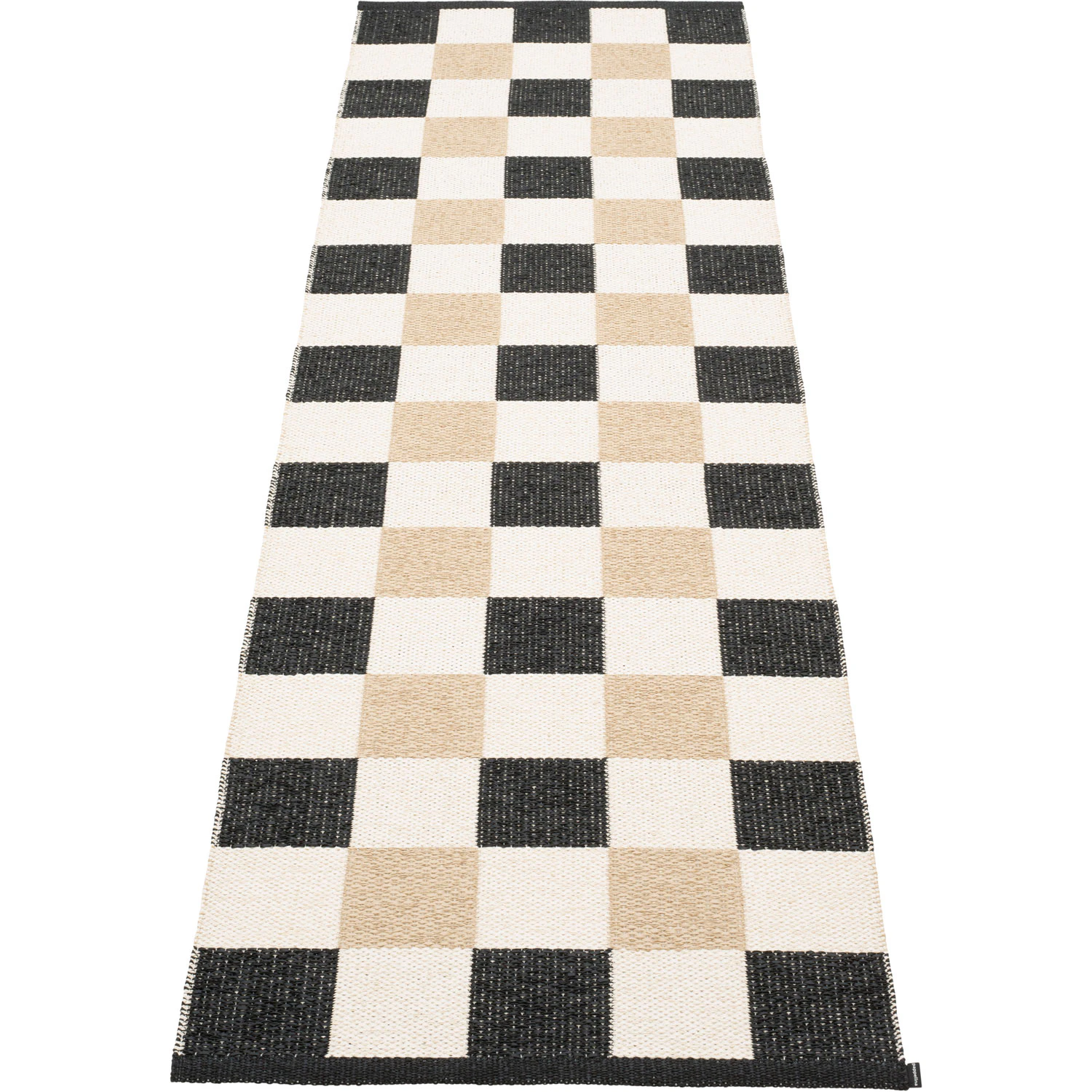 Pappelina Pix Matta / Vanilj / Beige 70x240 Cm - Mönstrade mattor Pvc Svart