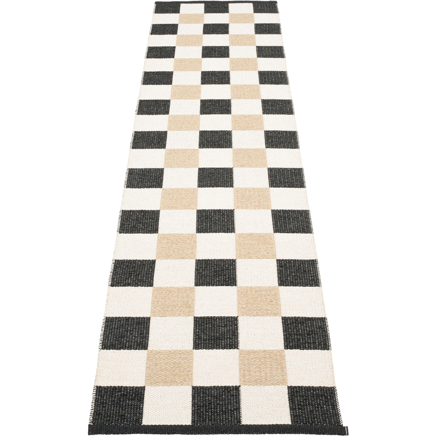 Pappelina Pix Matta / Vanilj / Beige 70x300 Cm - Mönstrade mattor Pvc Svart