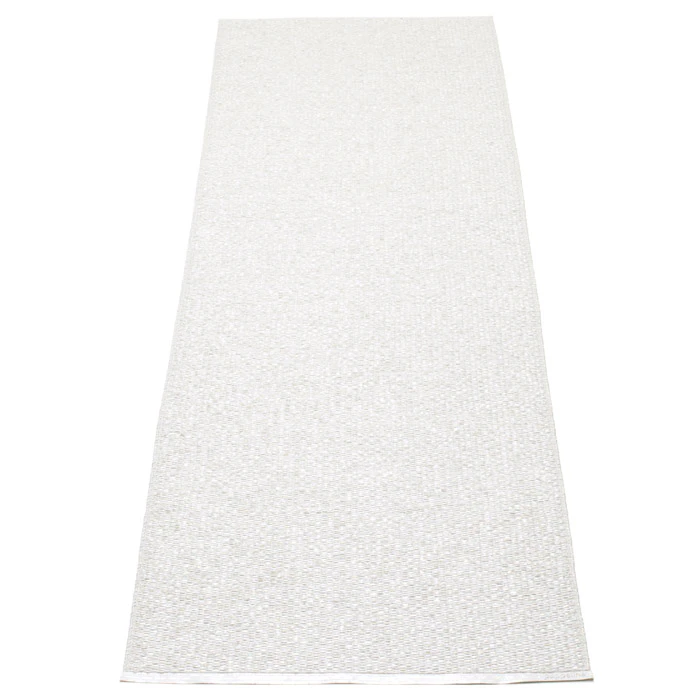 Pappelina Svea Matta White Metallic/white 70x160 Cm - Enfärgade mattor Polyester Vit