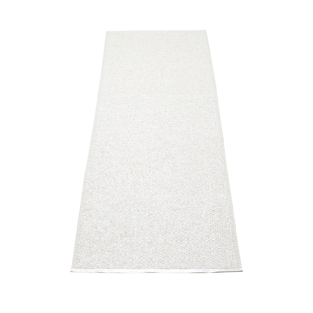 Pappelina Svea Matta White Metallic/white 70x320 Cm - Enfärgade mattor Polyester Vit