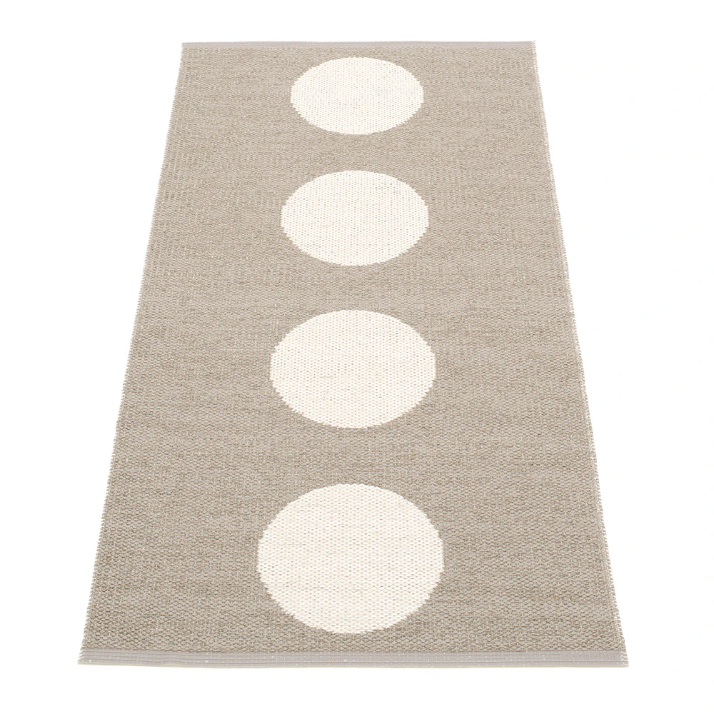 Pappelina Vera Matta Mud/vanilla 70x150 Cm - Mönstrade mattor Pvc Beige