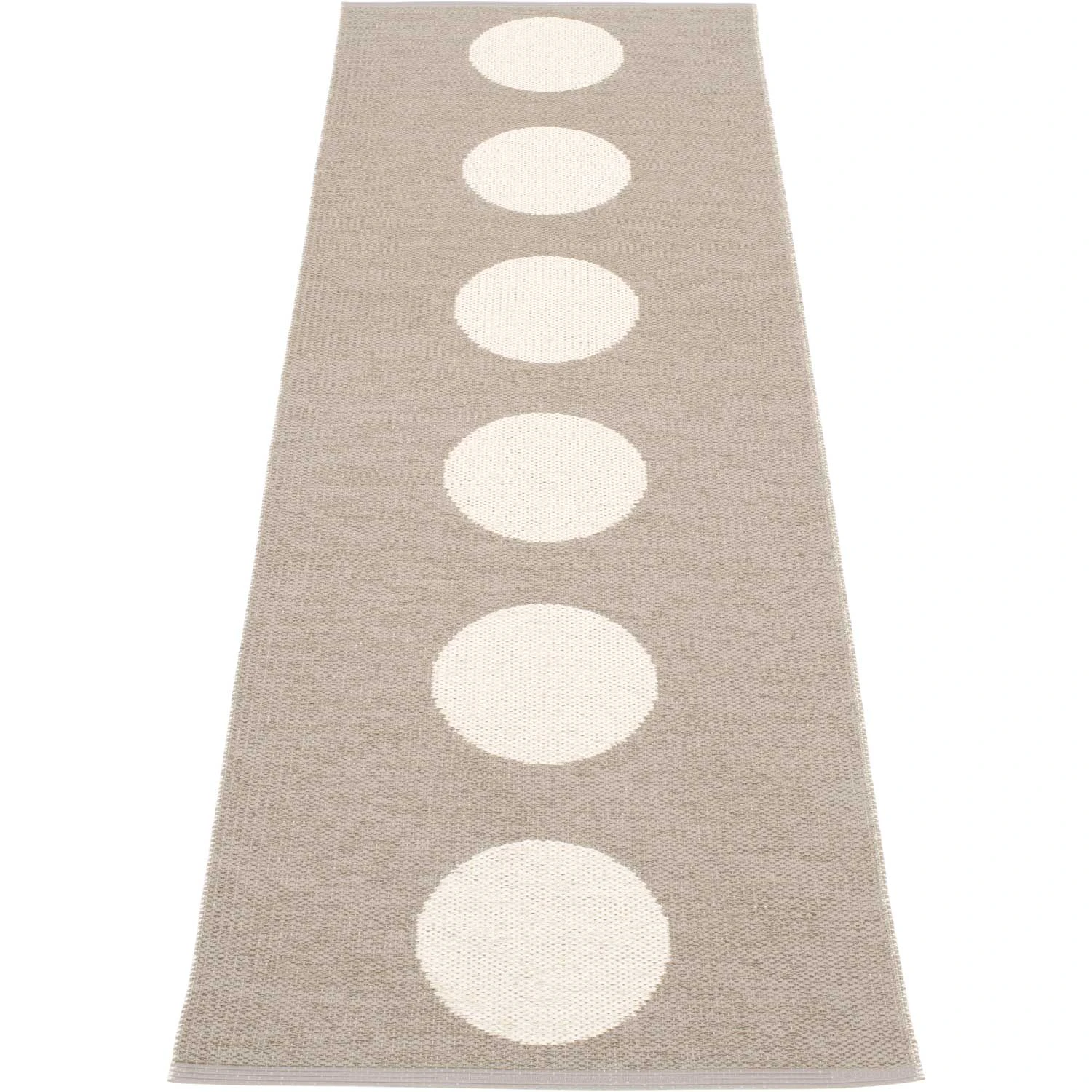 Pappelina Vera Matta Mud/vanilla 70x225 Cm - Mönstrade mattor Pvc Beige
