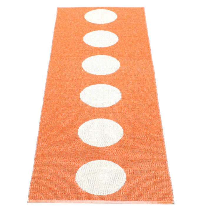Pappelina Vera Matta 70x225 Cm /vanilla - Mönstrade mattor Pvc Orange