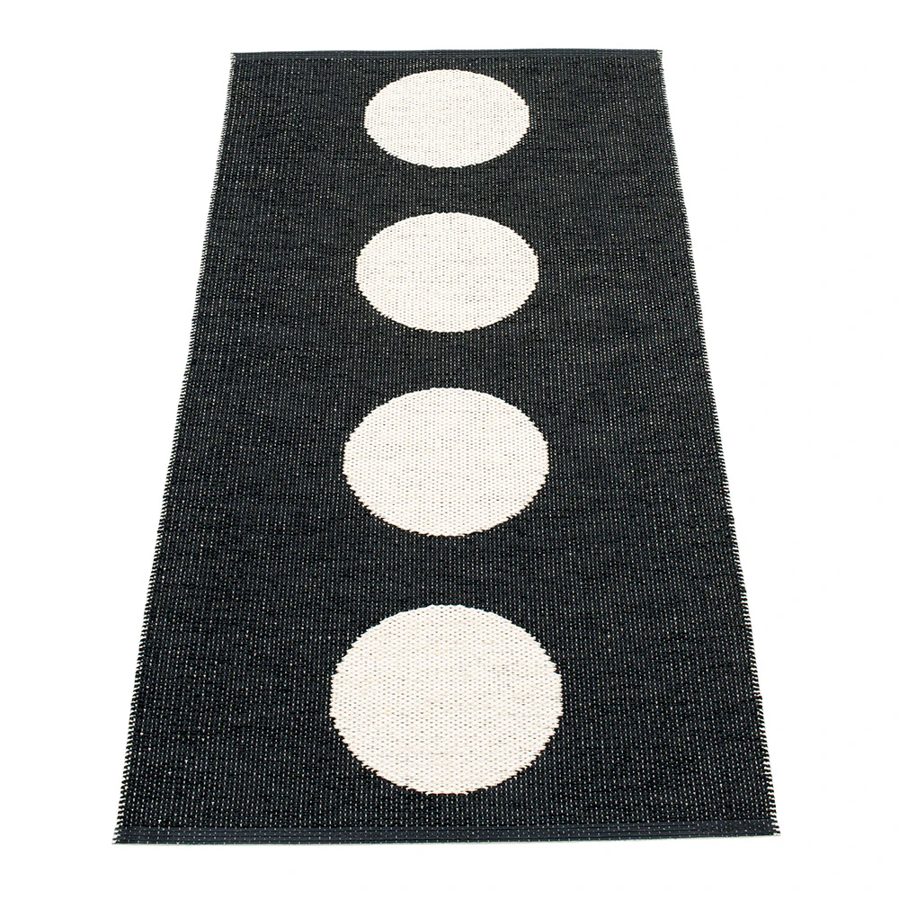 Pappelina Vera Matta / Vanilj 70x150 Cm - Mönstrade mattor Pvc Svart