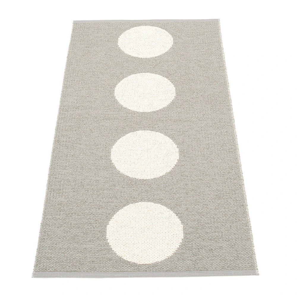 Pappelina Vera Matta Warm Grey/vanilla 70x150 Cm - Mönstrade mattor Pvc Grå