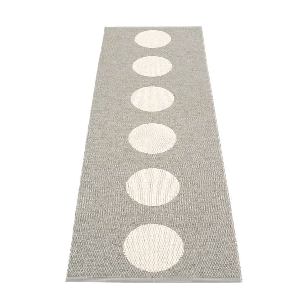 Pappelina Vera Matta Warm Grey/vanilla 70x225 Cm - Mönstrade mattor Pvc Grå