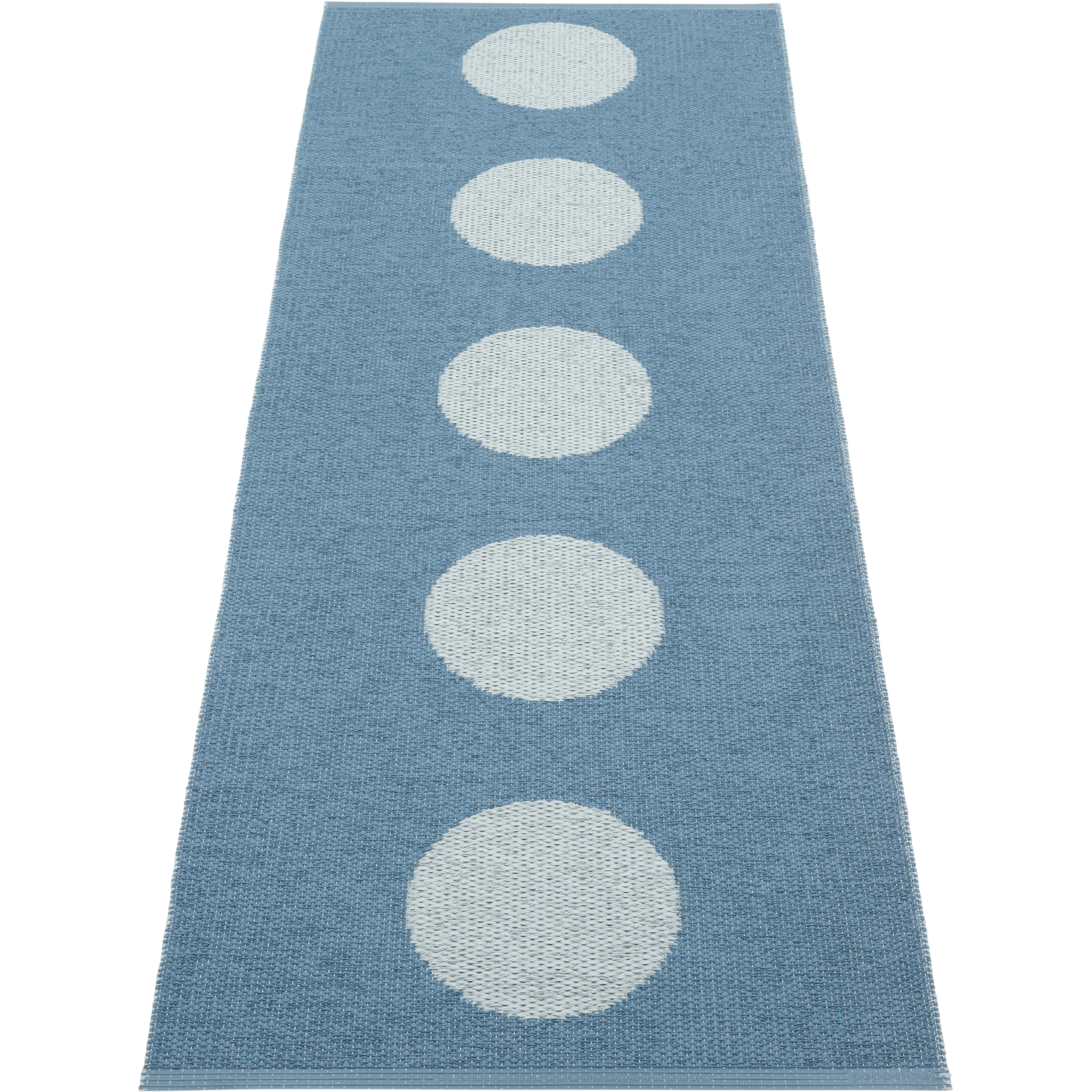 Pappelina Vera Pop Matta 70x200 Cm River Blue / - Mönstrade mattor Pvc Blue Fog
