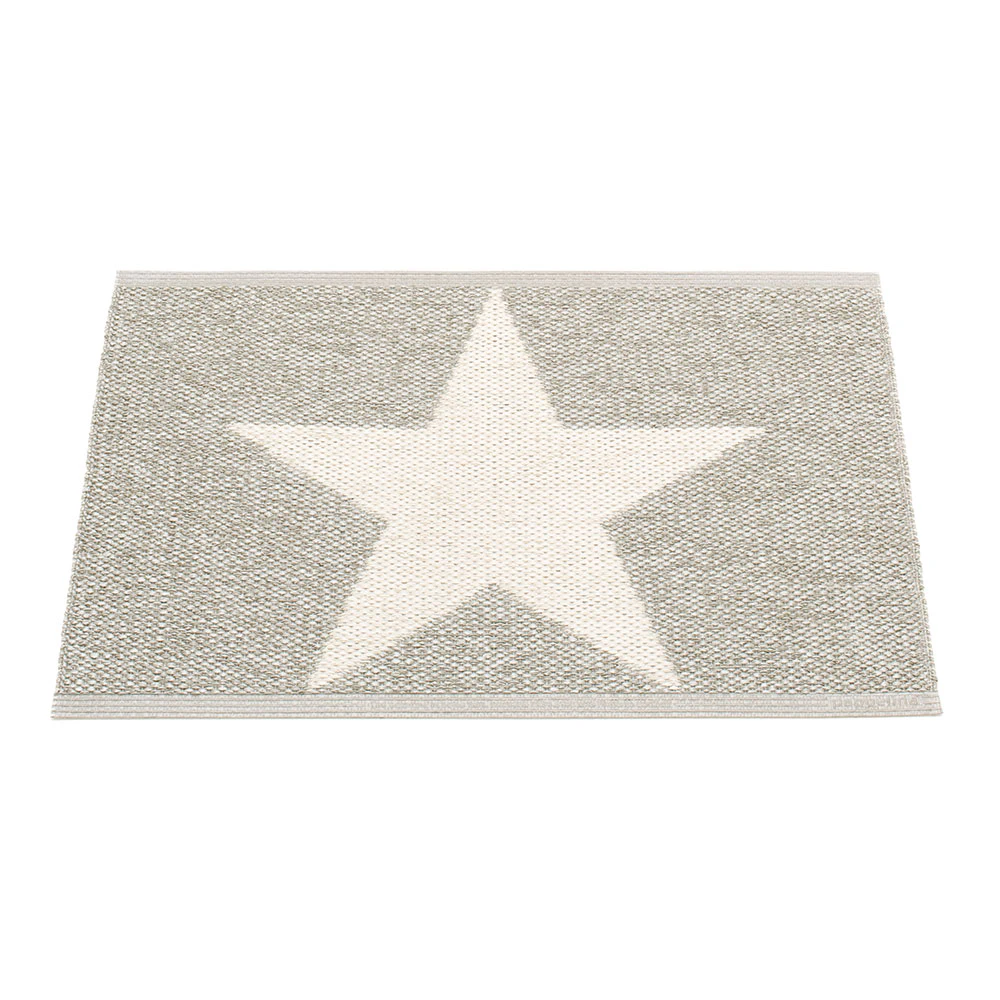 Pappelina Viggo Small One Dörrmatta 50x70 Cm Warm Grey/vanilla - Mönstrade mattor Pvc Grå