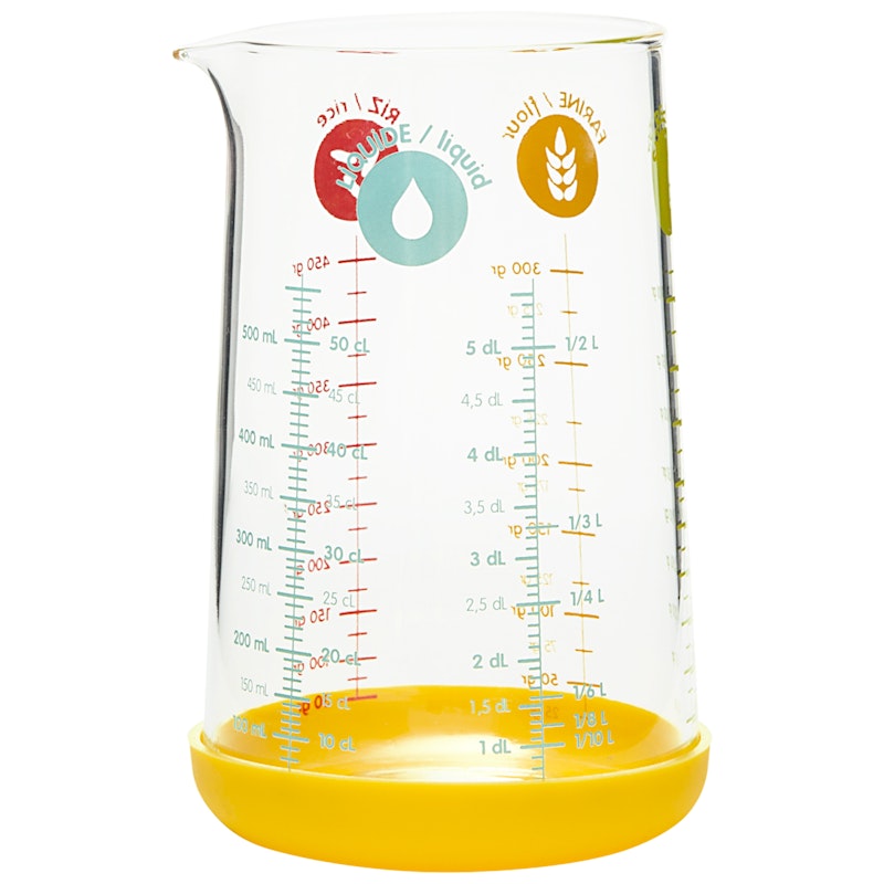 Måttkanna Glas 0,5 L, Gul