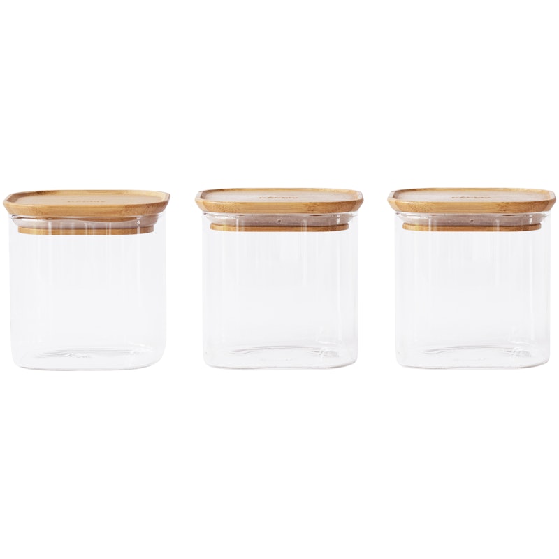 Glasburkar Med Lock 3-pack, 3x 80 cl