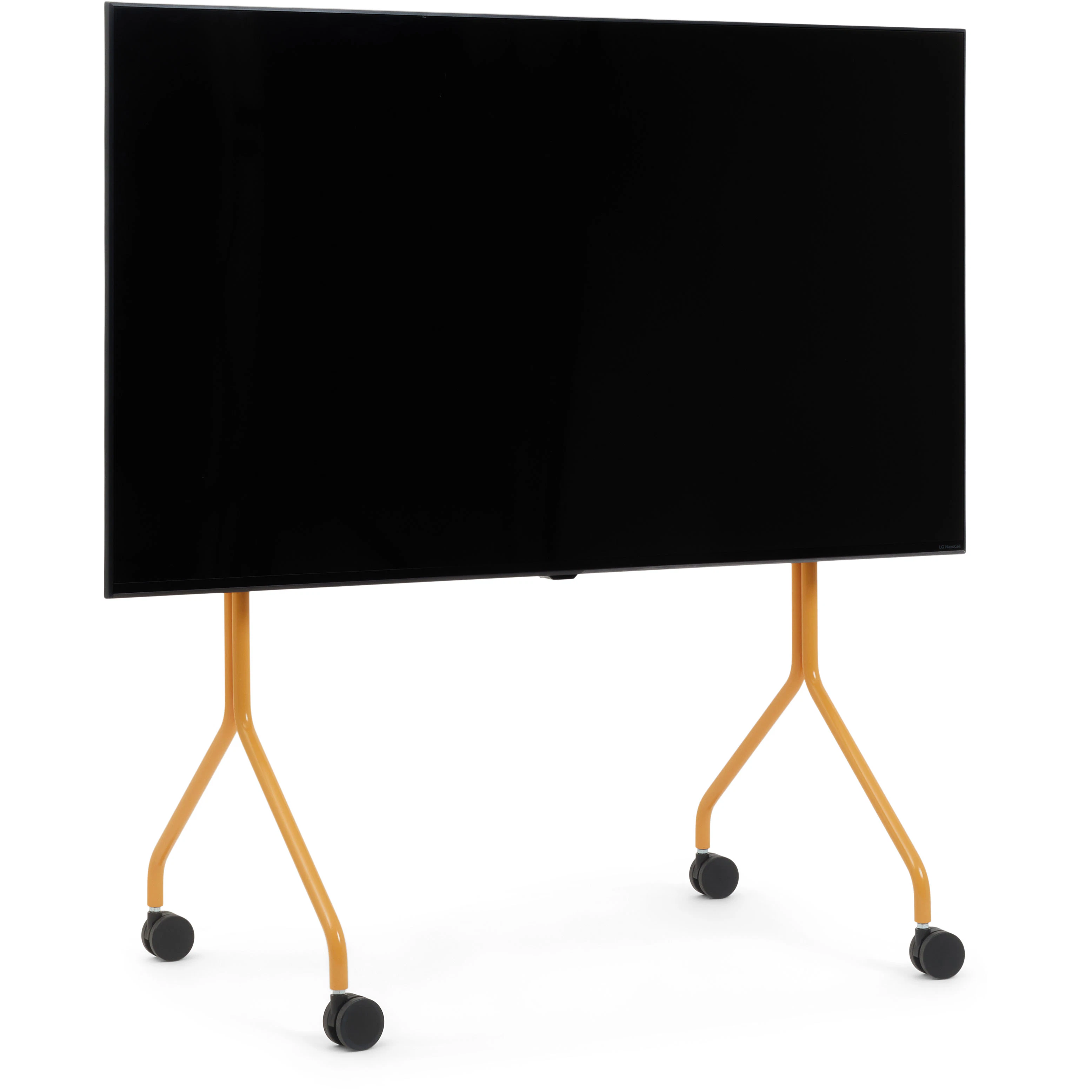 pedestal moon rollin' tv-stativ apricot - tv-bänkar & mediabänkar stål aprikos