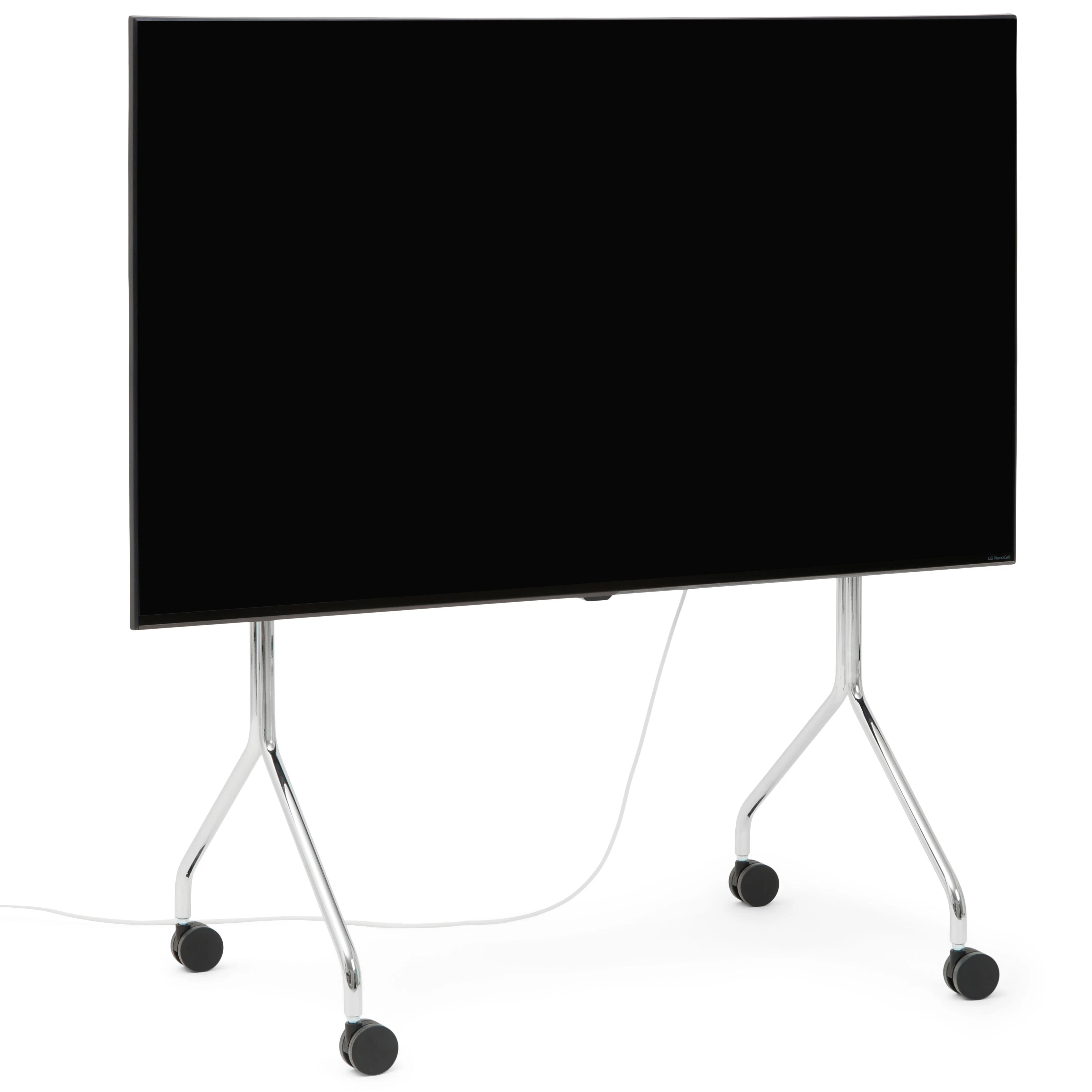 pedestal moon rollin' tv-stativ chrome - tv-bänkar & mediabänkar stål krom