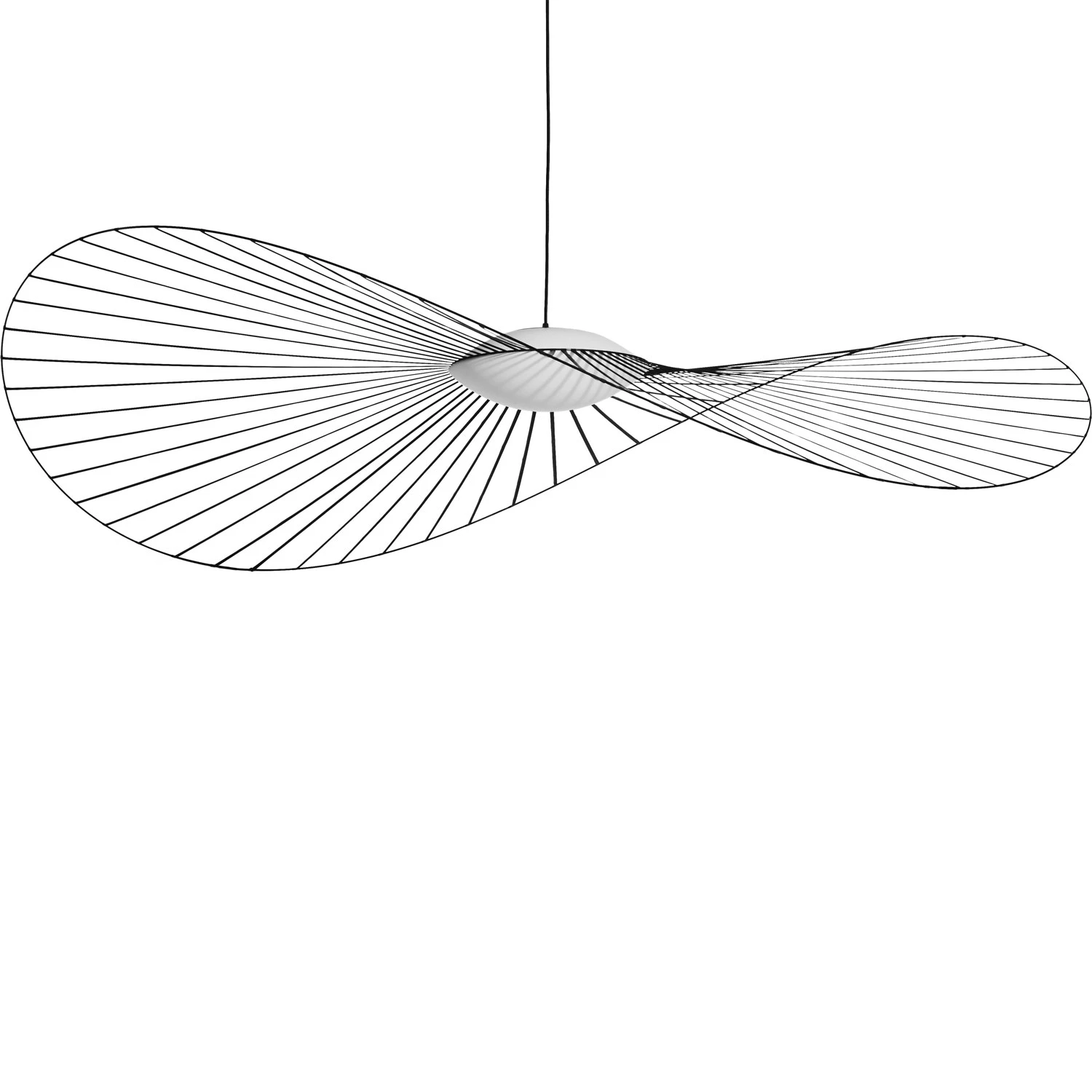 Petite Friture Vertigo Nova Pendel Med 10m Sladd 190 Cm / Vit - Pendellampor Stål Svart