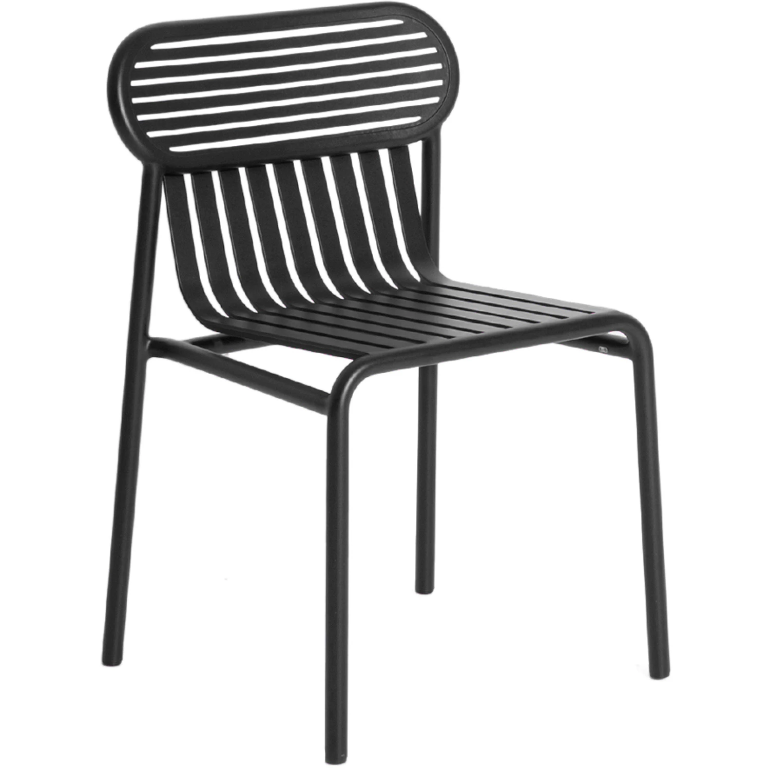 petite friture week-end stol - trädgårdsstolar aluminium svart