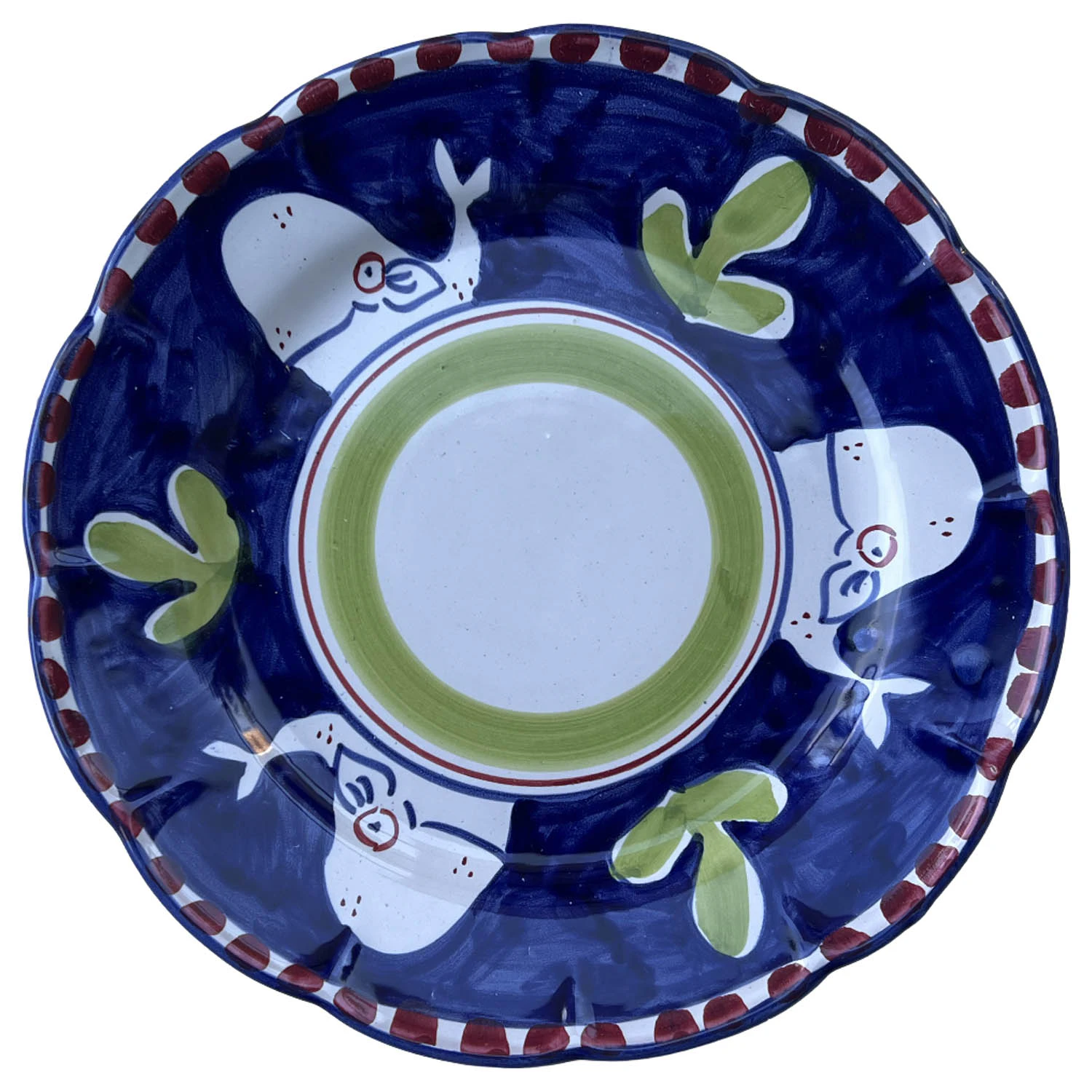 piccola home amalfi djup tallrik 23 cm - keramik blå