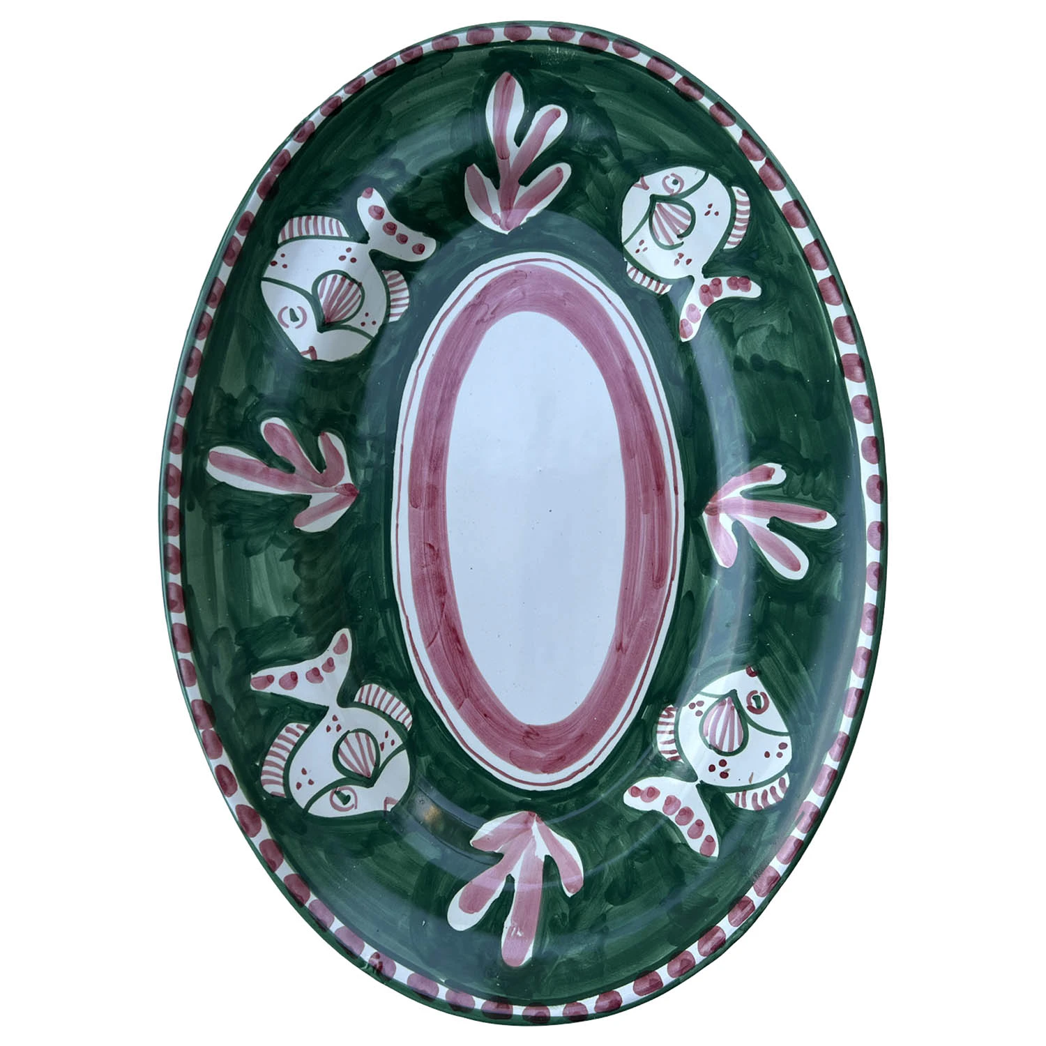 Piccola Home Amalfi Serveringsfat 37 Cm - Uppl&auml;ggningsfat Keramik Gr&ouml;n