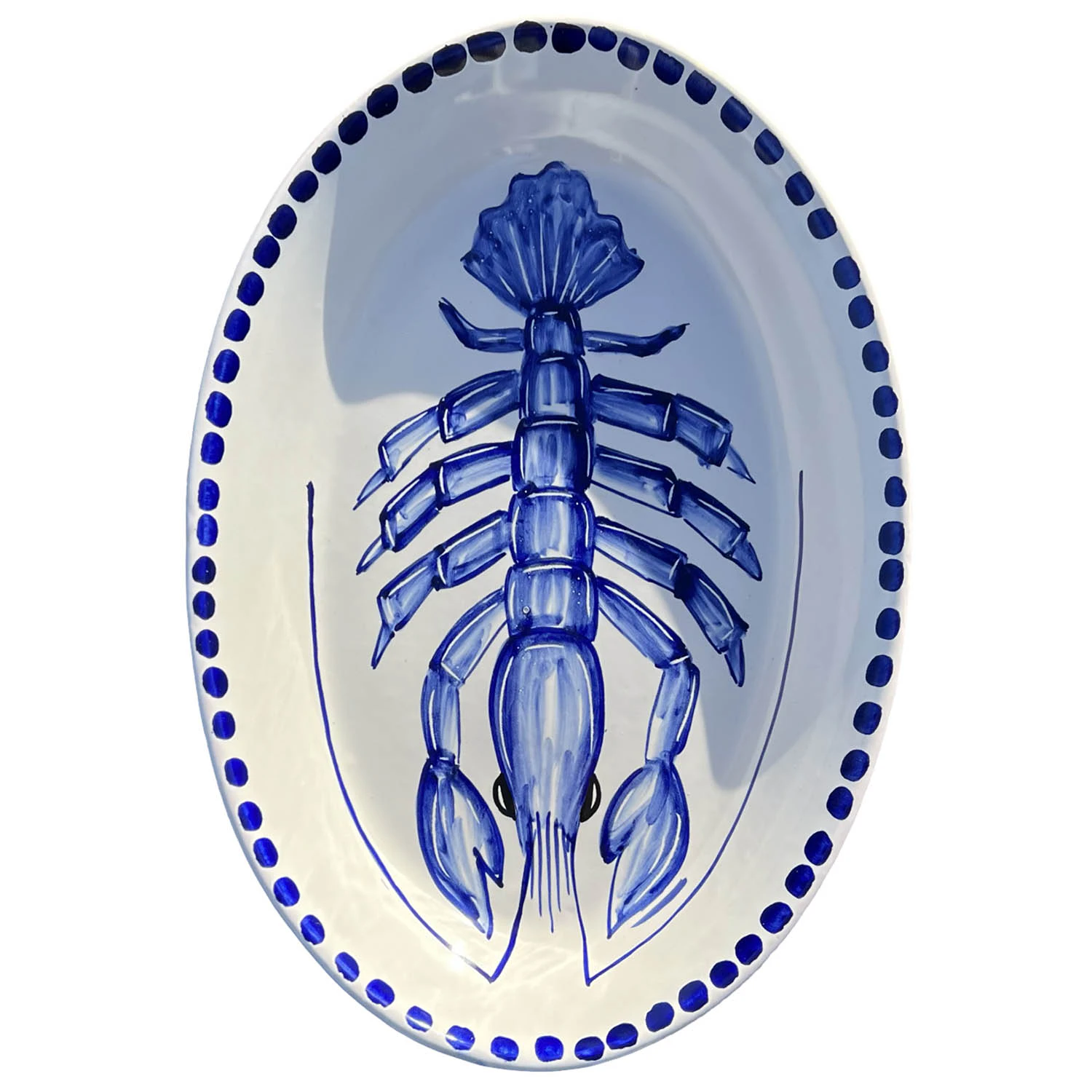 Piccola Home Marina Serveringsfat 26 Cm - Uppl&auml;ggningsfat Keramik Bl&aring;