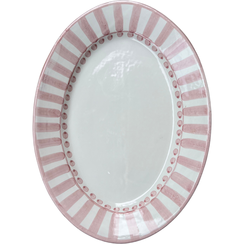 Riviera Serveringsfat Oval 37 cm, Rosa