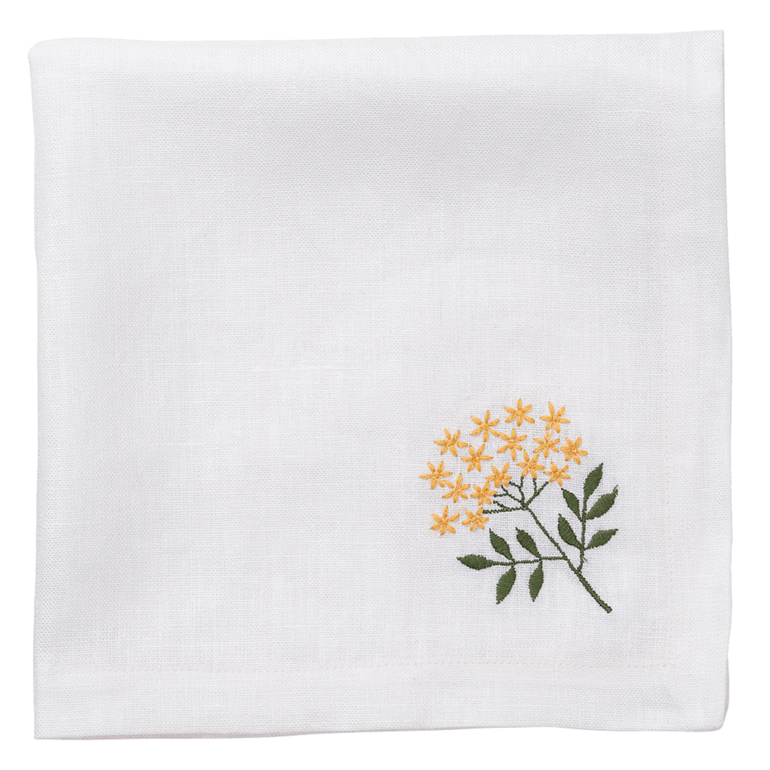 Pick a Poppy Bouquet servett 45x45 Cm - Servetter & Tillbehör Linne Gul