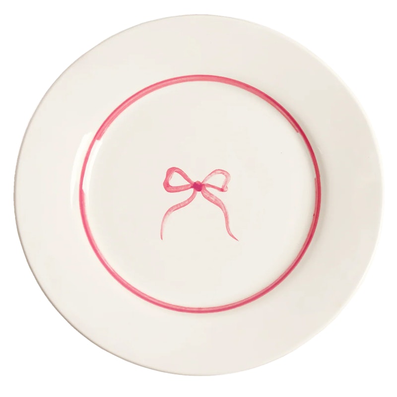Bow Assiett 22 cm, Rosa