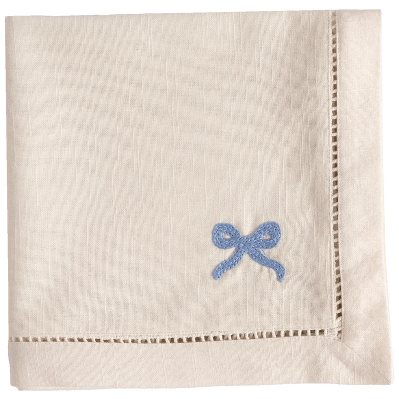 Bow Bomullsservett 45x45 cm, Blå
