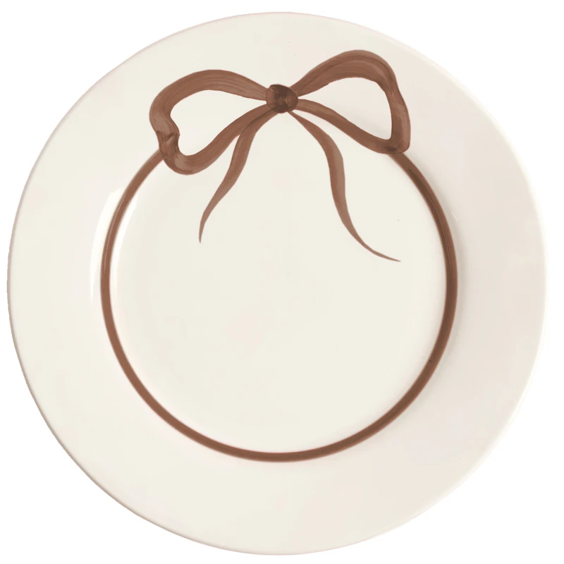 Bow Tallrik 28 cm, Brun